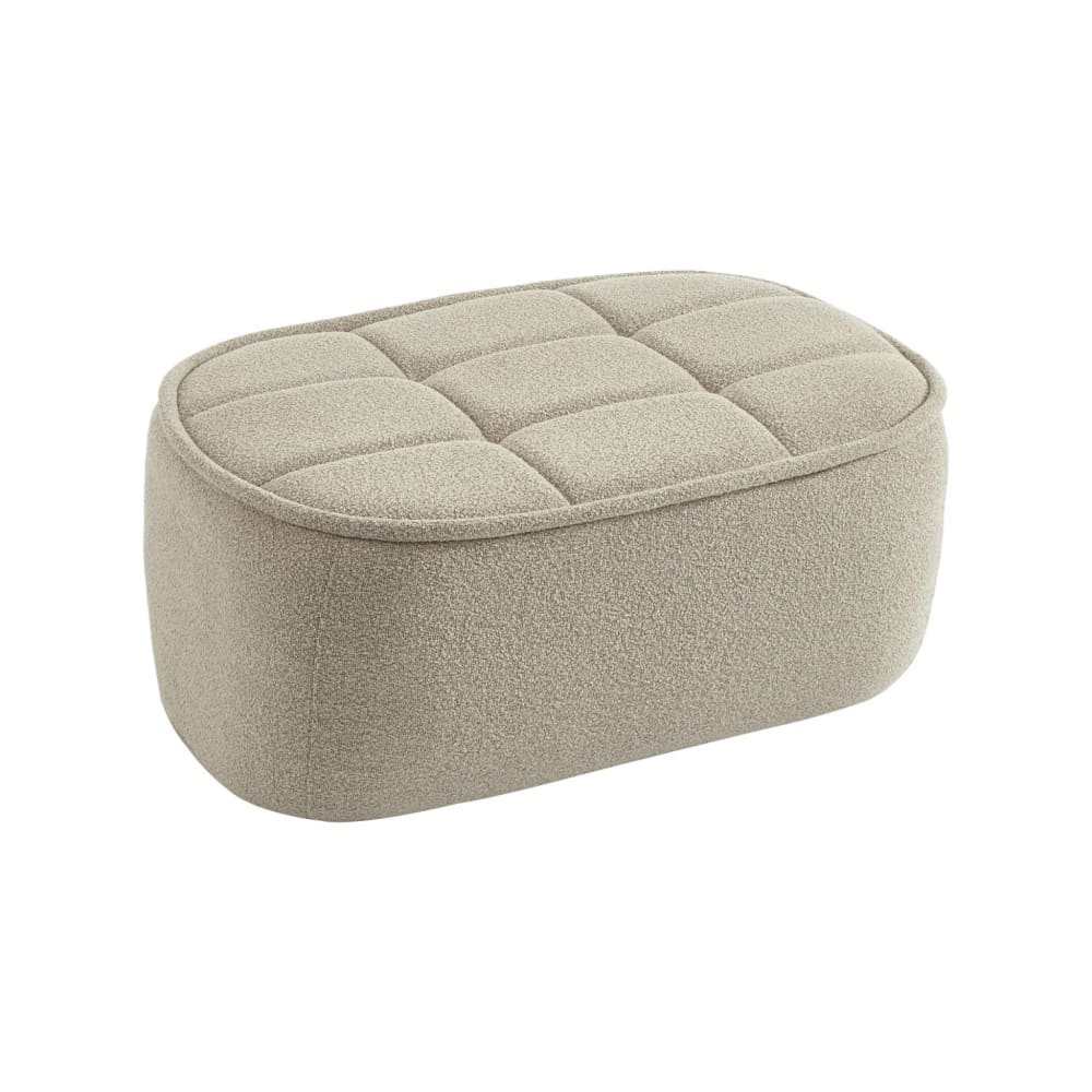 Pouf, repose-pieds pour chauffeuse 1 place boni bouclette texturée — Beyit