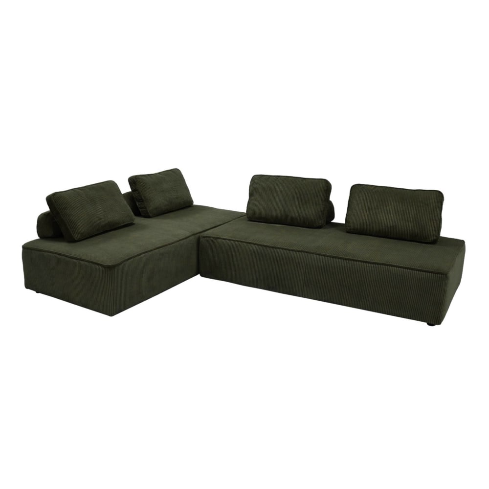 2er-Set modulare 2-Sitzer Sofas dunkelgrün - Maisons Du Monde