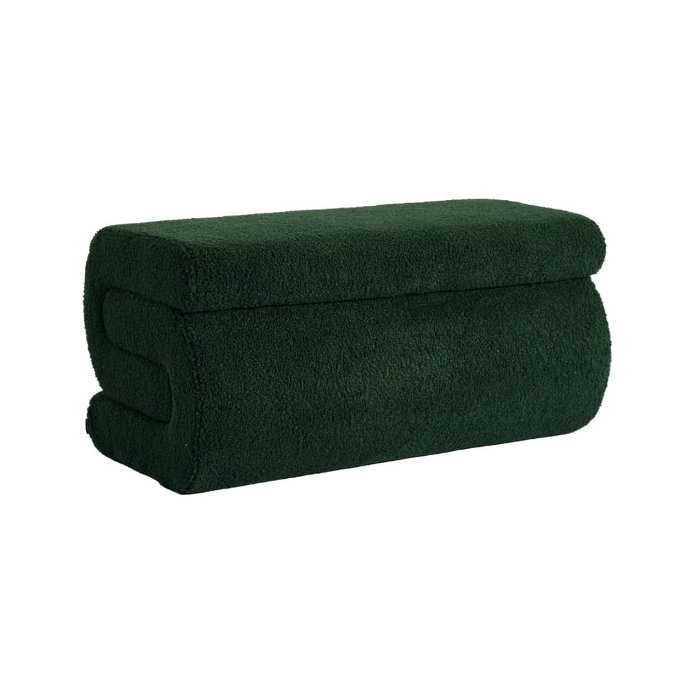 Banc design revêtement bouclette vert 1-2 places