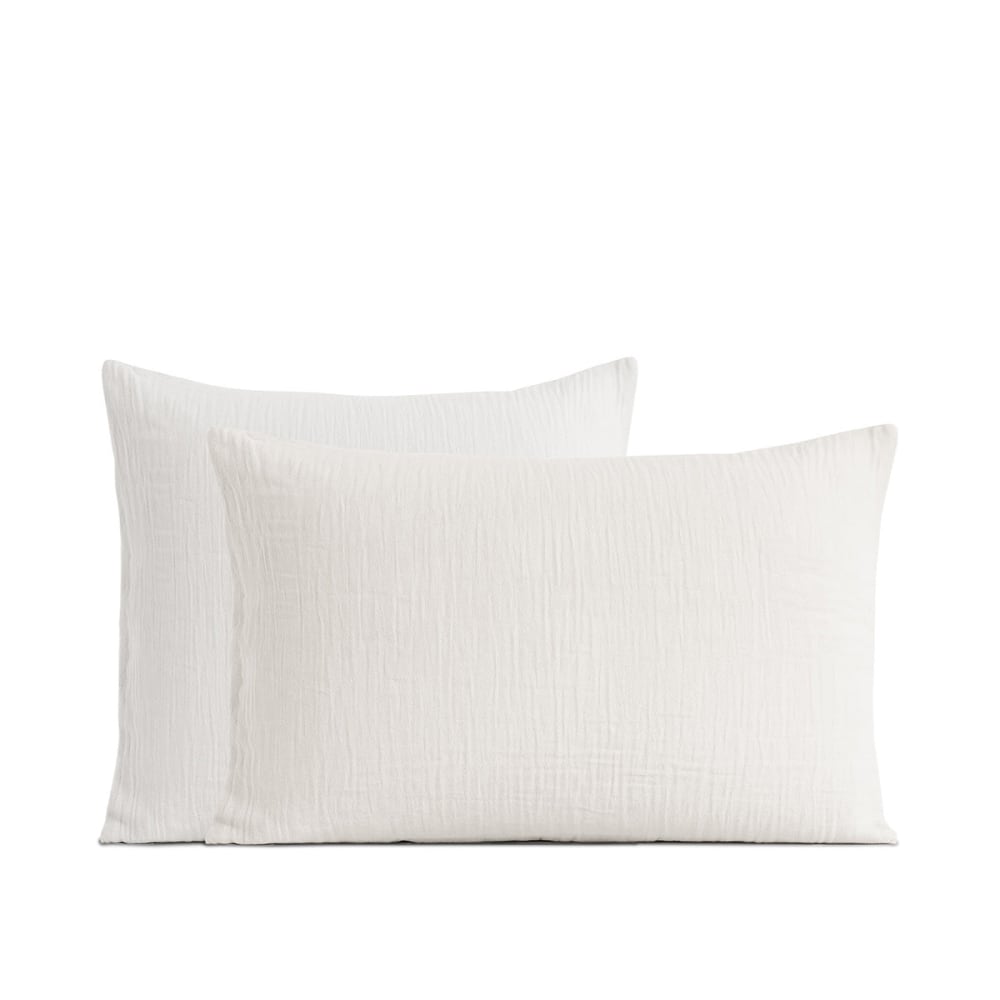 Taie oreiller gaze de coton sable 50x70 — vue 4