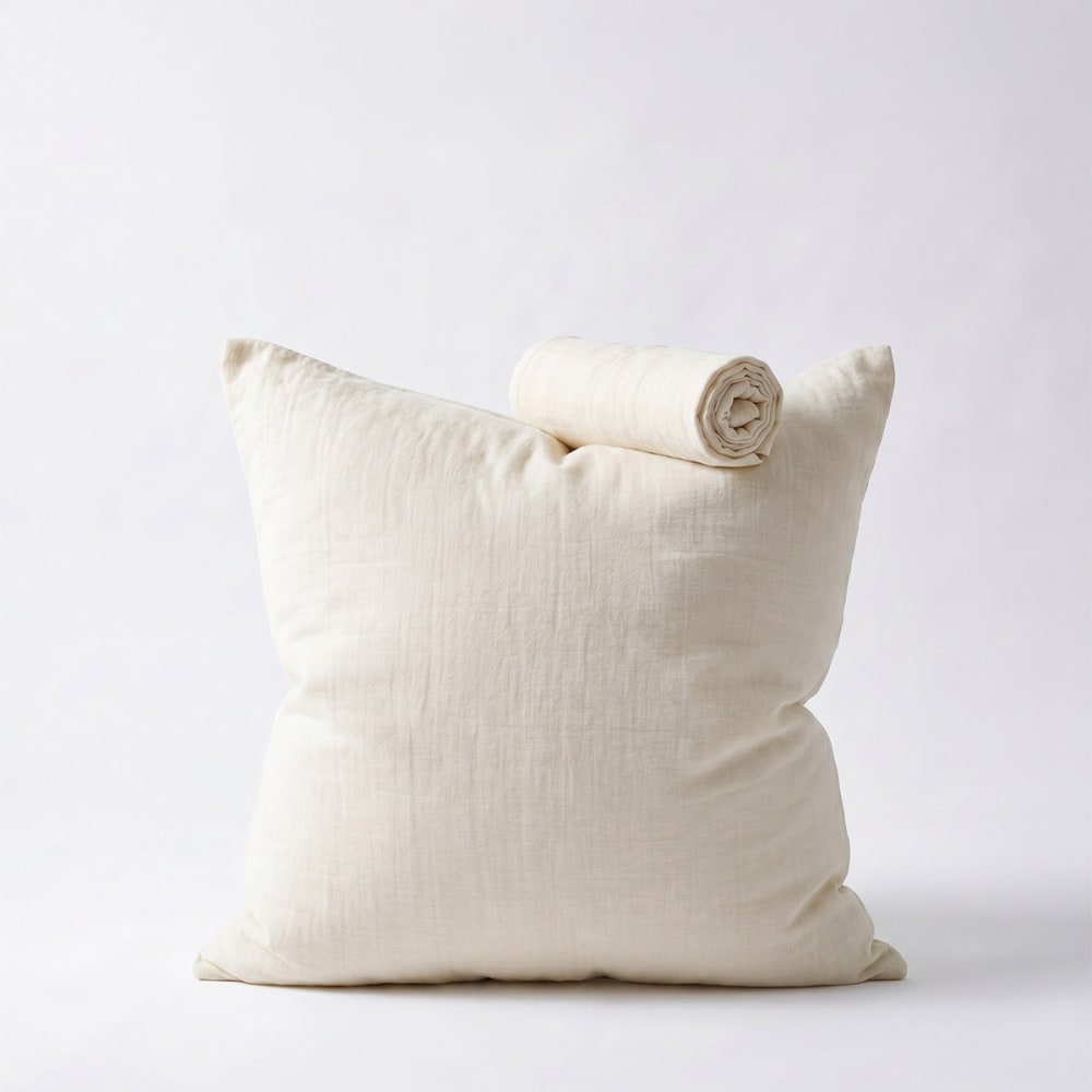 Taie oreiller gaze de coton terracotta 50x70 — vue 3