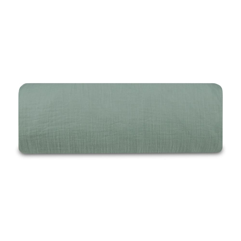 Drap-housse gaze de coton vert sauge 140x190 cm