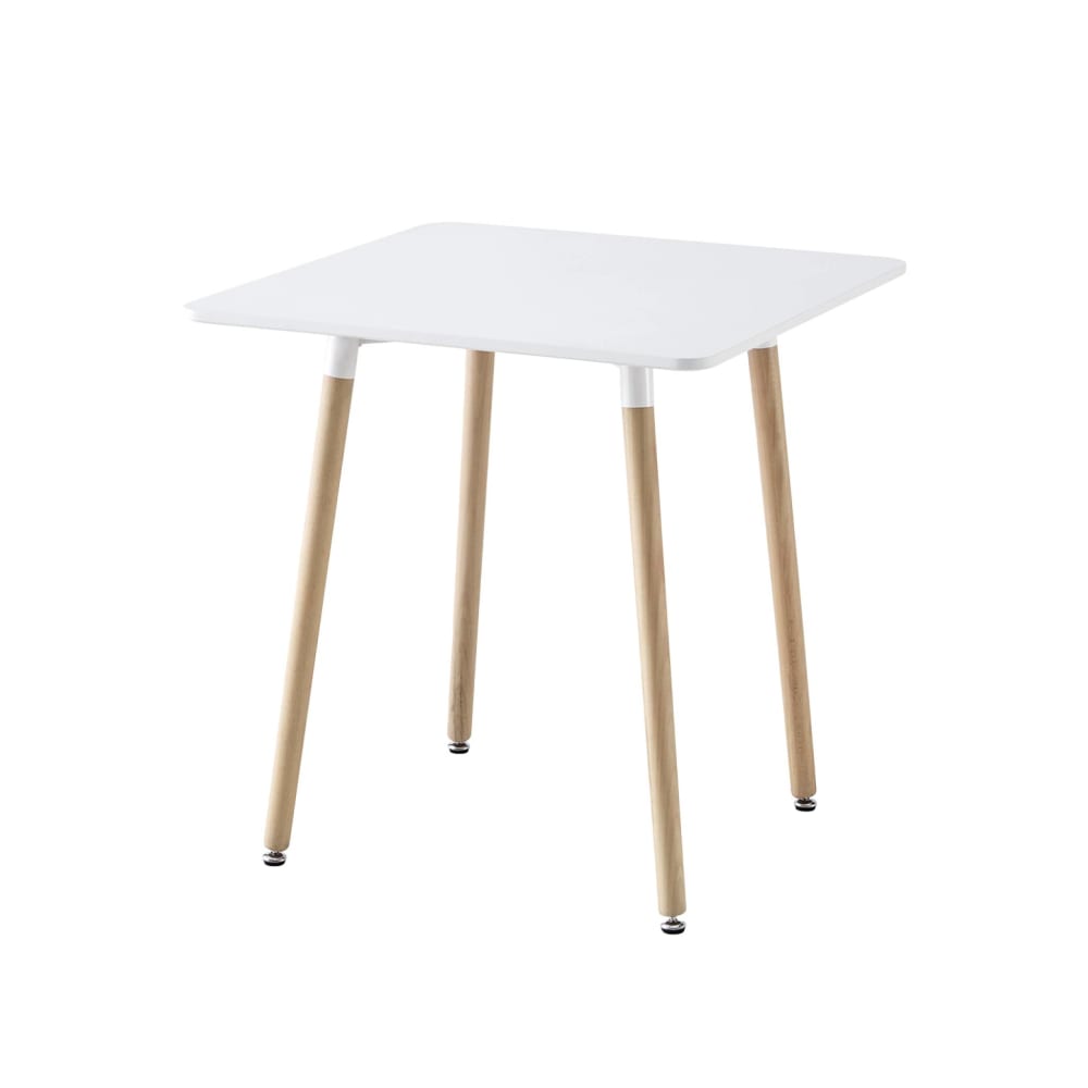 sweeek Weißer quadratischer Esstisch 70cm style modern Weiß Stahl