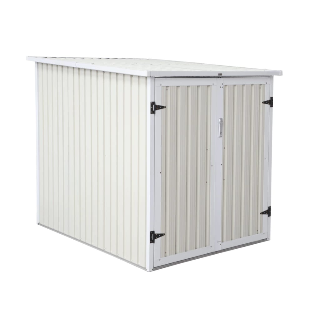 Abri à vélo, rangement 2 vélos, beige en acier galvanisé