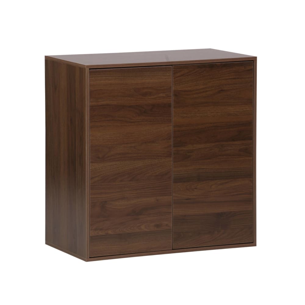 sweeek Schrank Aufbewahrungsmodul nussbaumfarbenes Holzdekor 2 Türen style classic chic Braun Holz