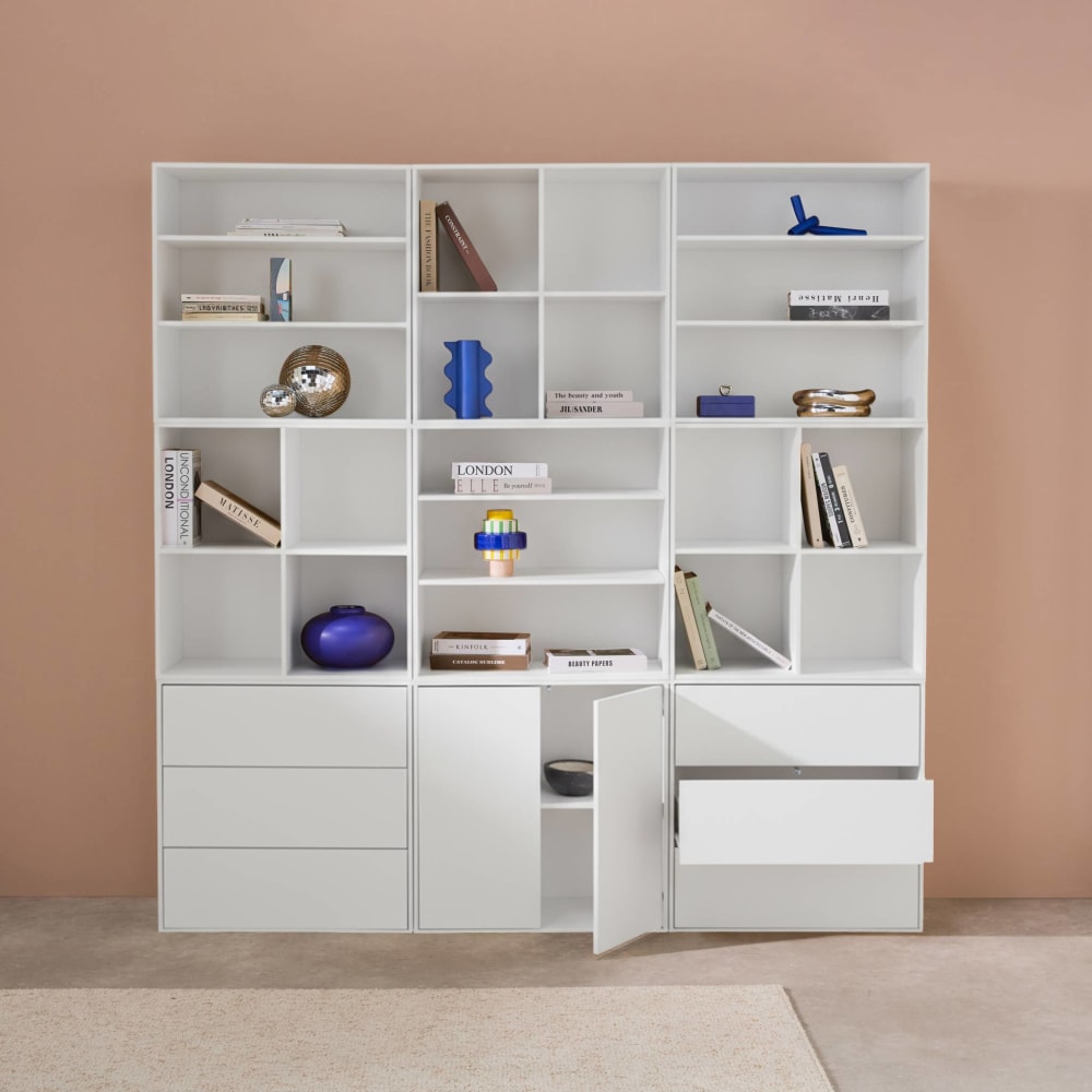 Modulares Regal weißes Holzdekor 9 Elemente - Maisons Du Monde