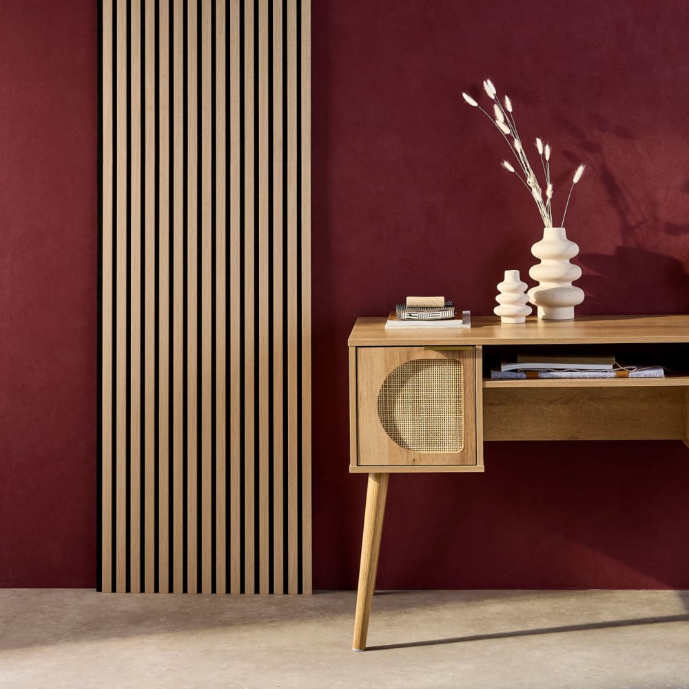 Set de 2 panneaux muraux acoustiques décoratifs chêne — vue 4