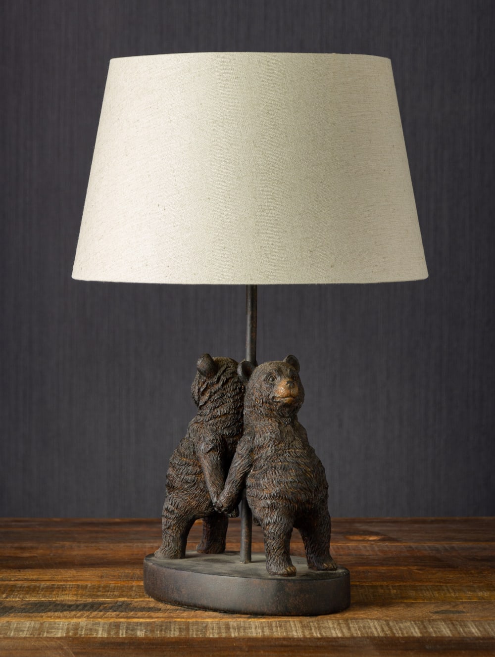 Lampe à poser en résine marron — vue 3