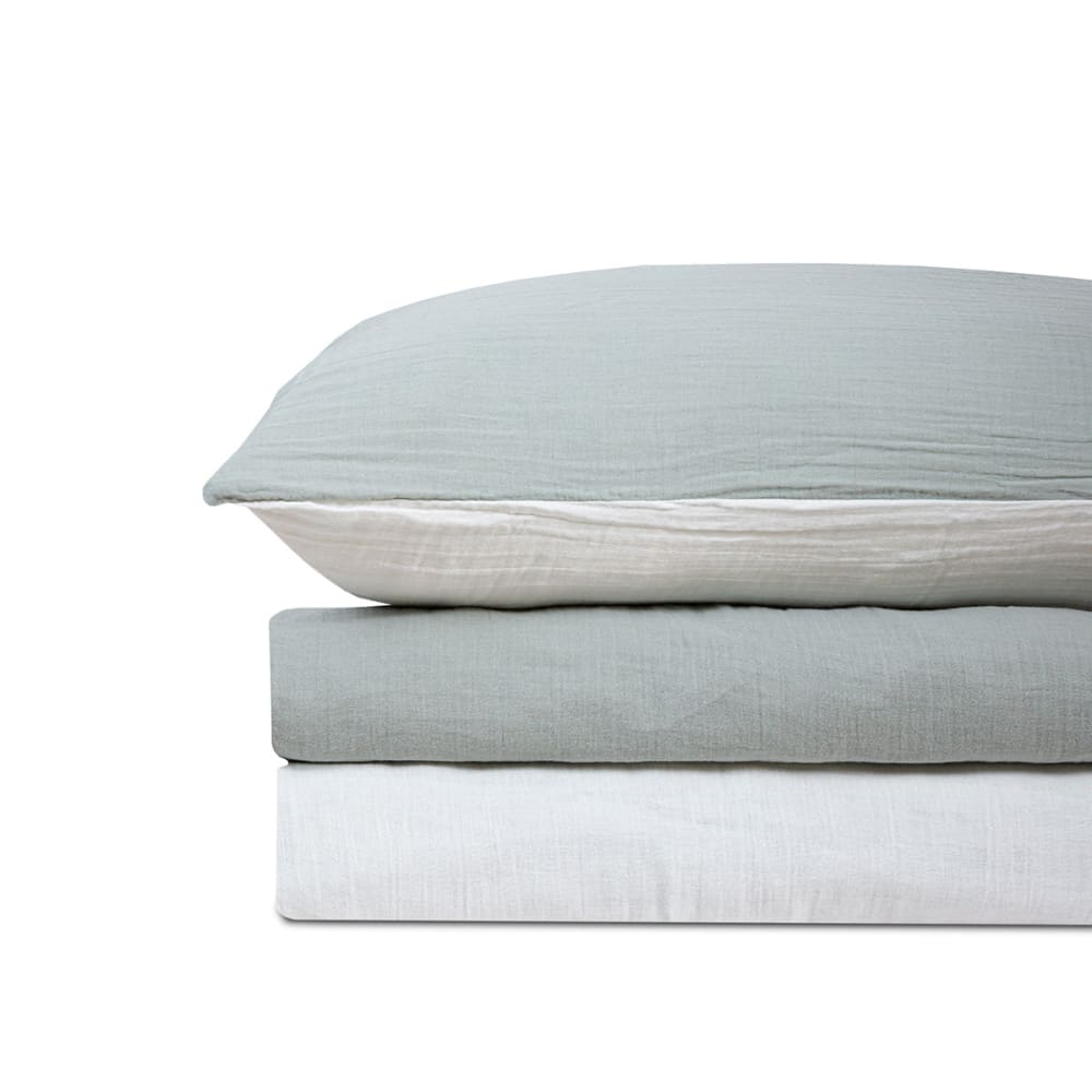 Parure de lit vert sauge 160x200 — vue 3