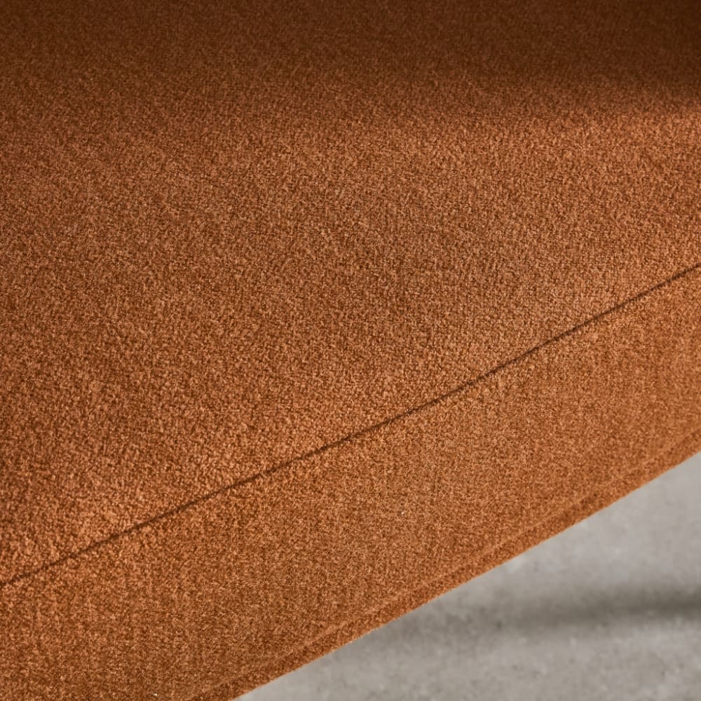 sweeek Metallsessel mit Stoffbezug in terrakotta und gebogener Rückenlehne style modern Rot Stoff