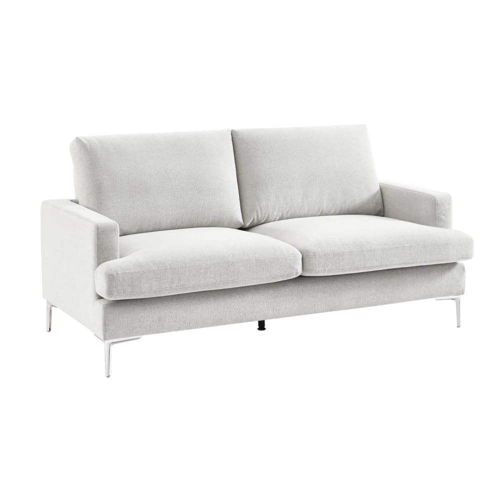 Canapé 3 places tissu blanc cassé