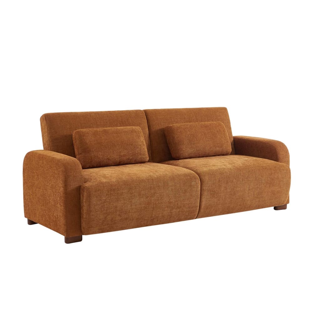 Canapé convertible 3 places tissu camel
