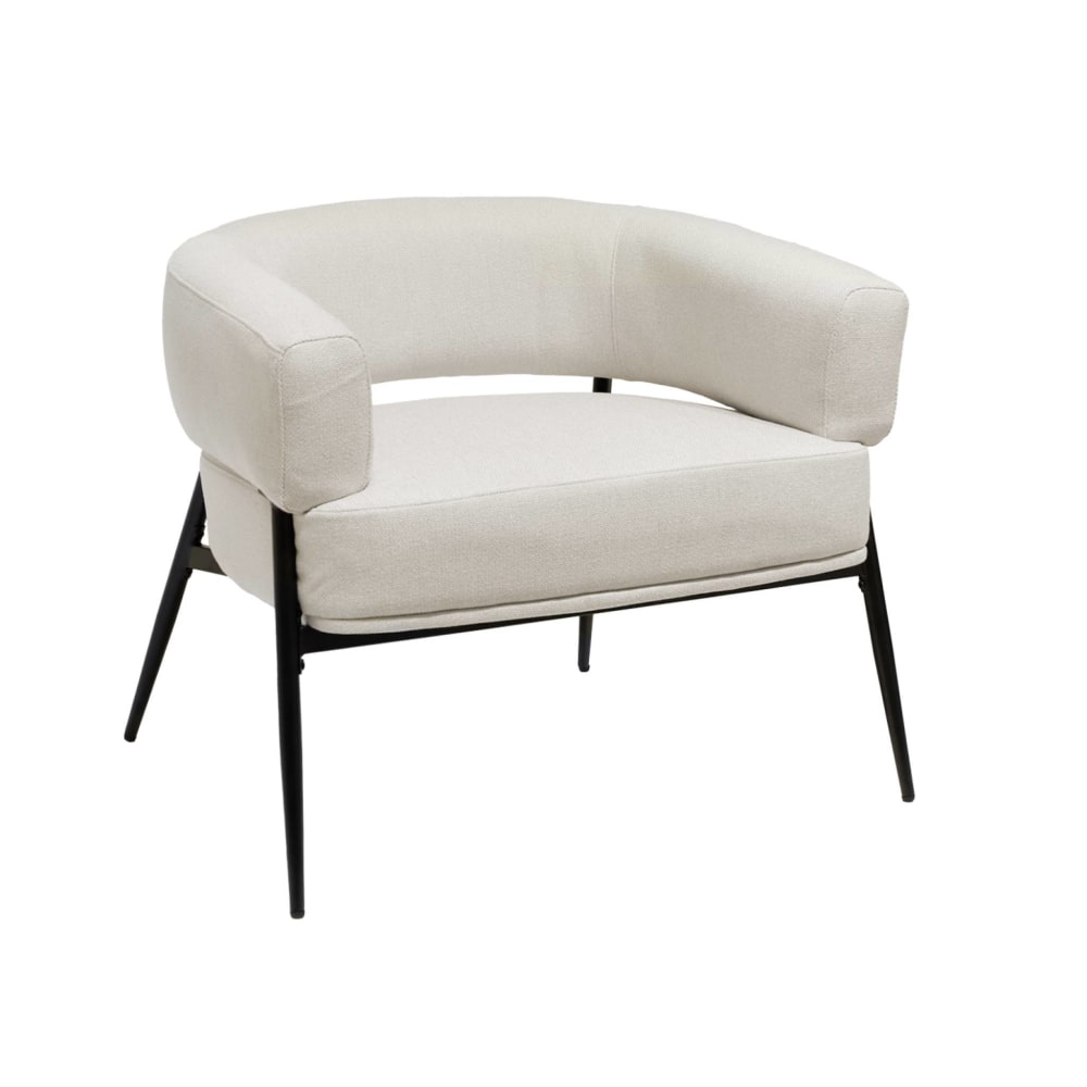 fauteuil tissu blanc
