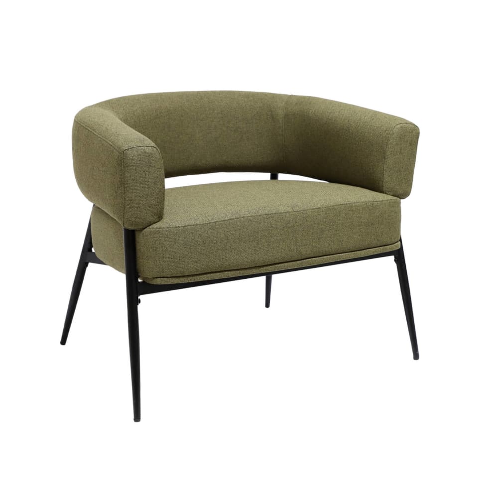 Fauteuil tissu kaki dossier