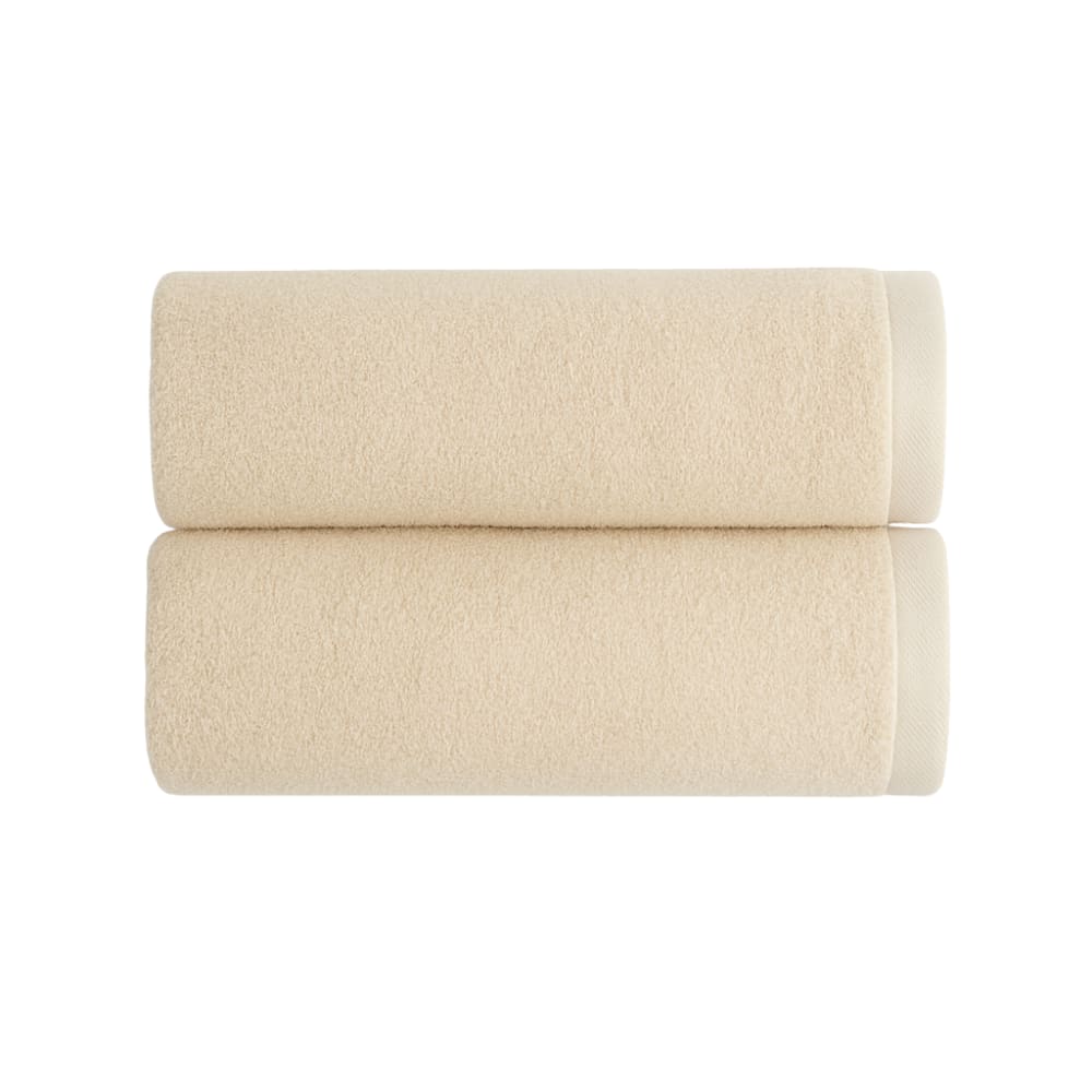 Serviette bain éco coton bio 550 g beige - 100x150 cm