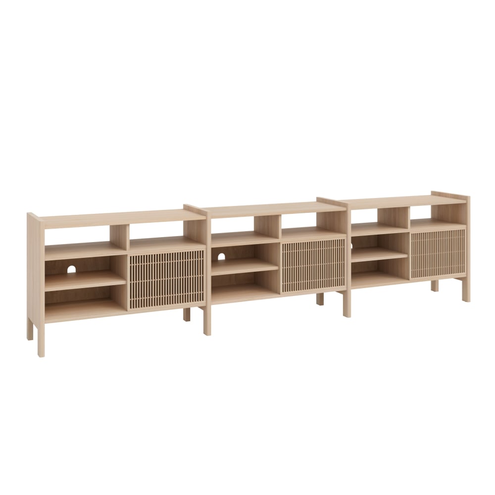 Buffet grand en pin massif 300,6 cm Verni