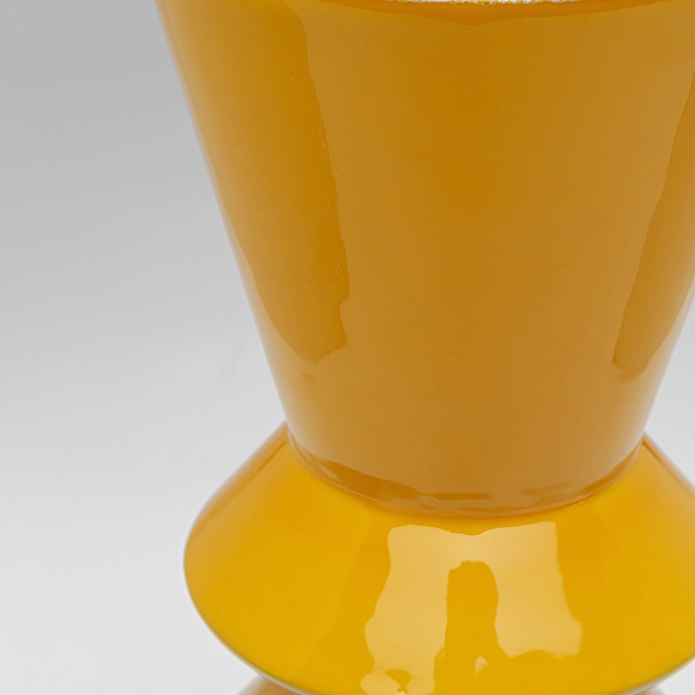 Vase en acier jaune et gris — vue 4