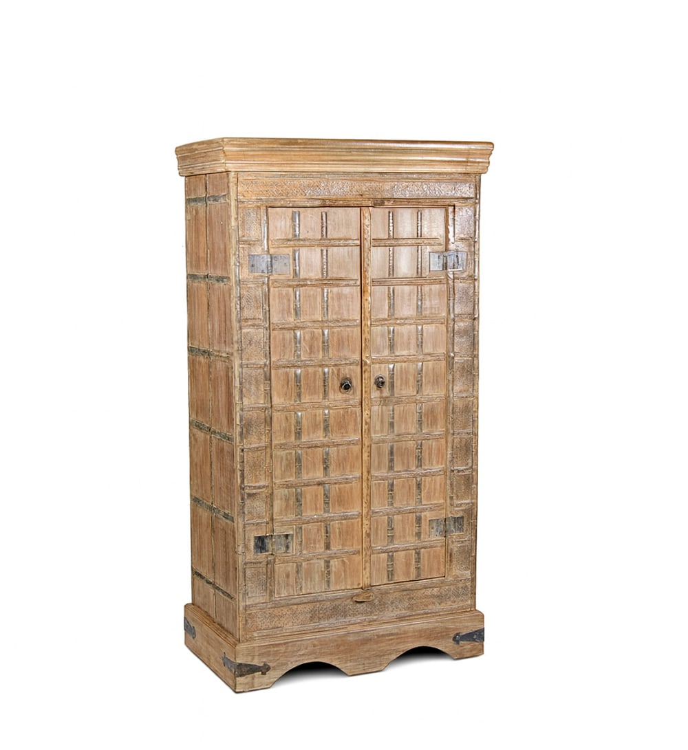 Buffet en bois recyclé beige H 140 cm