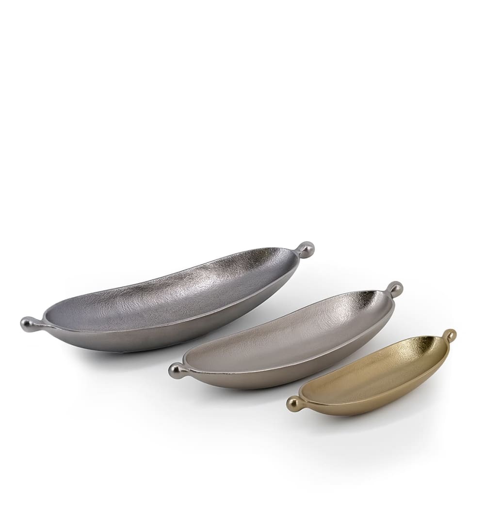 MOYCOR 3er Set Tabletts aus Aluminium, mehrfarbig - Aluminium