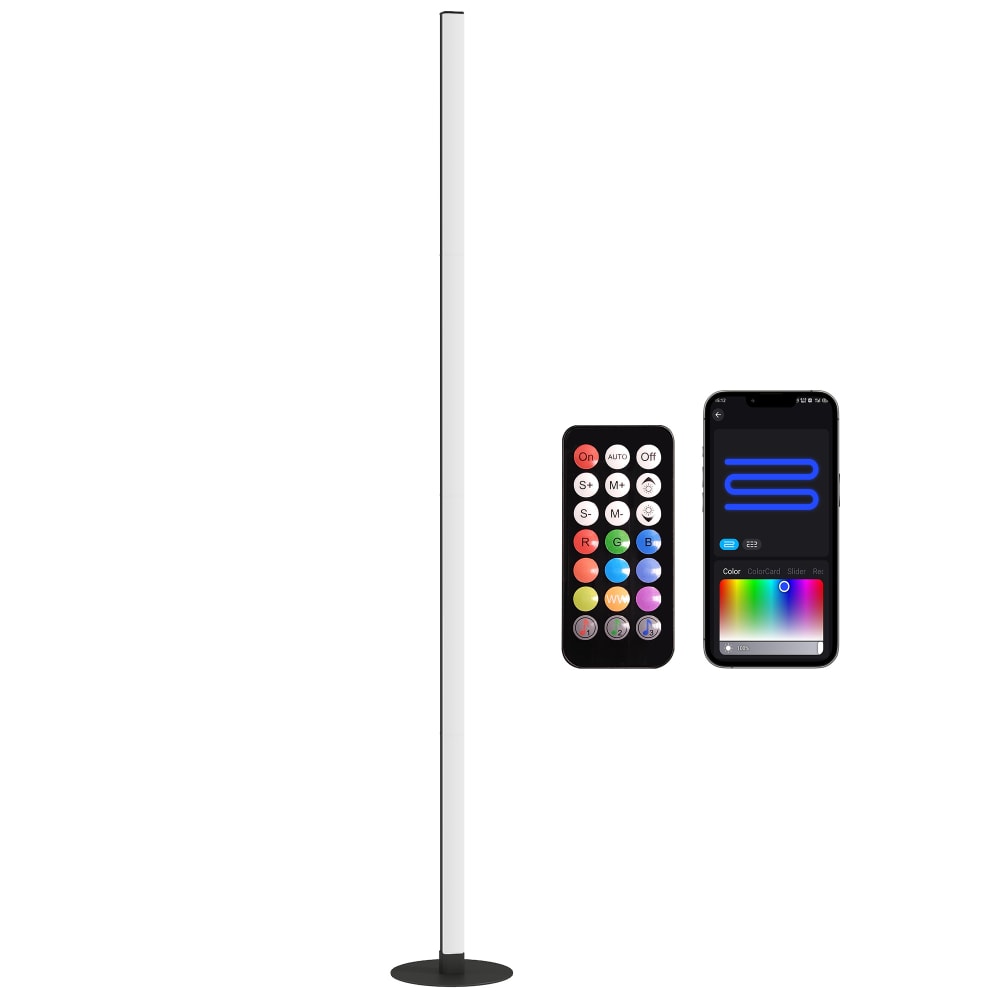 Lampadaire LED RGBIC contrôle APP et télécommande musique sync