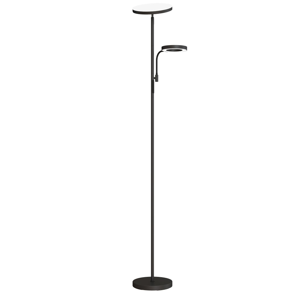 Homcom LED-Standleuchte mit 4 Farben & Dimmfunktion, 4 Szenenmodi Schwarz Metall