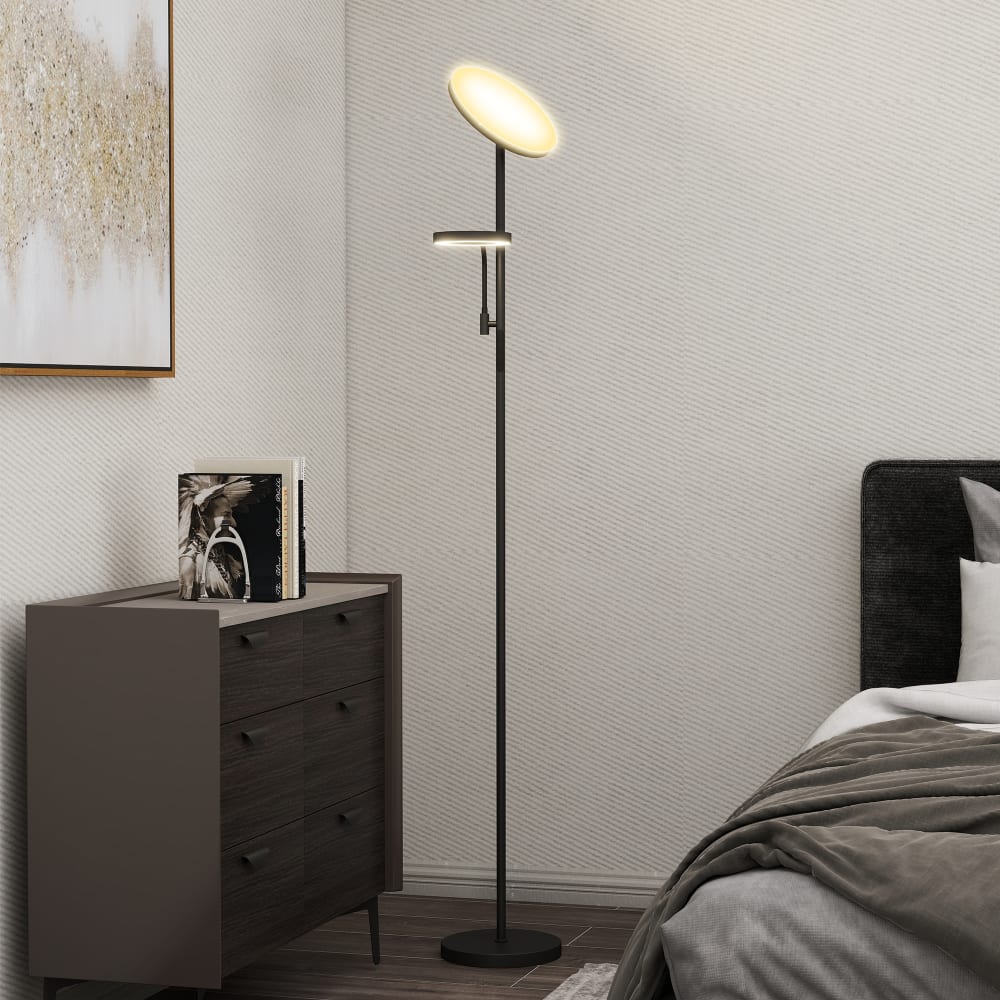 Lampadaire led dimmable 4 couleurs variation continue 4 modes scène — vue 3