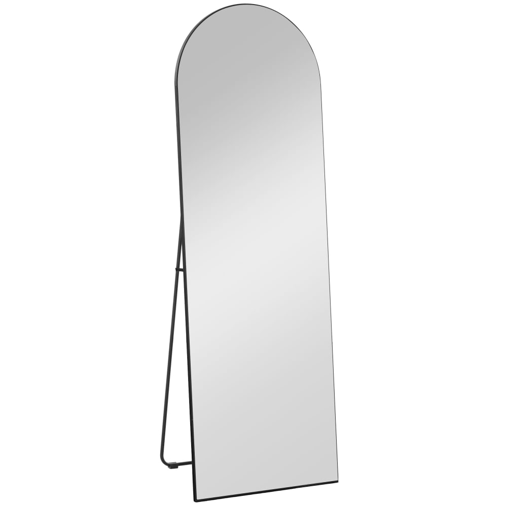 Miroir en pleine longueur 50x150 cm miroir sur pied sans cadre noir