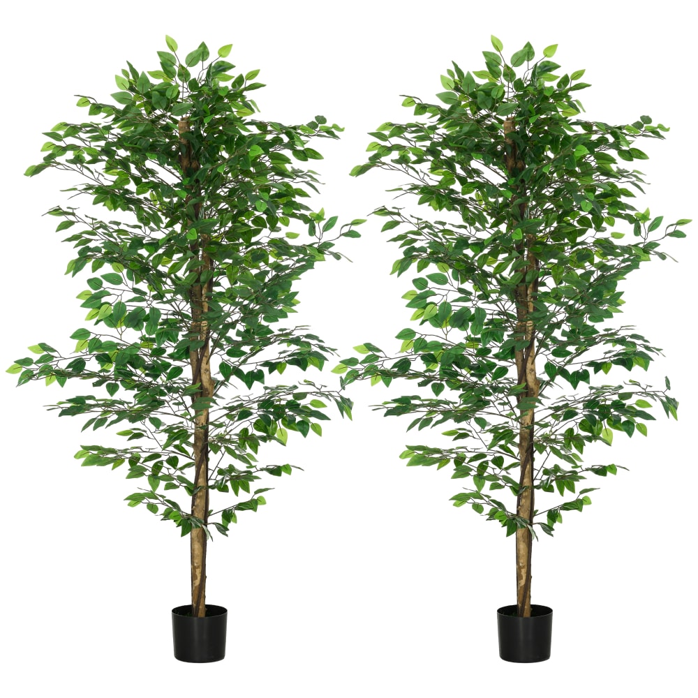 Ficus arbre artificiel hauteur 1,8 m artificiel vert — Beyit