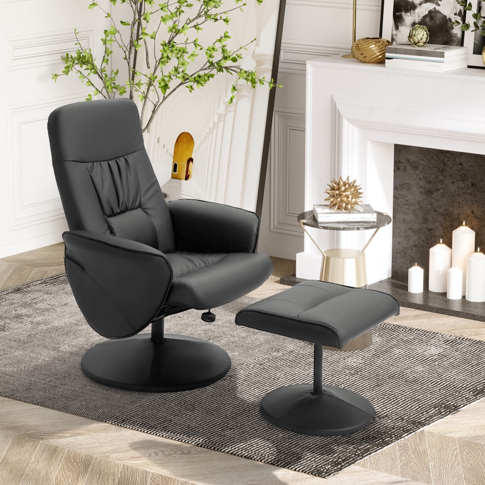 120kg-Traggestell-Relaxsessel, Kunststoff & Schwarzmetall -