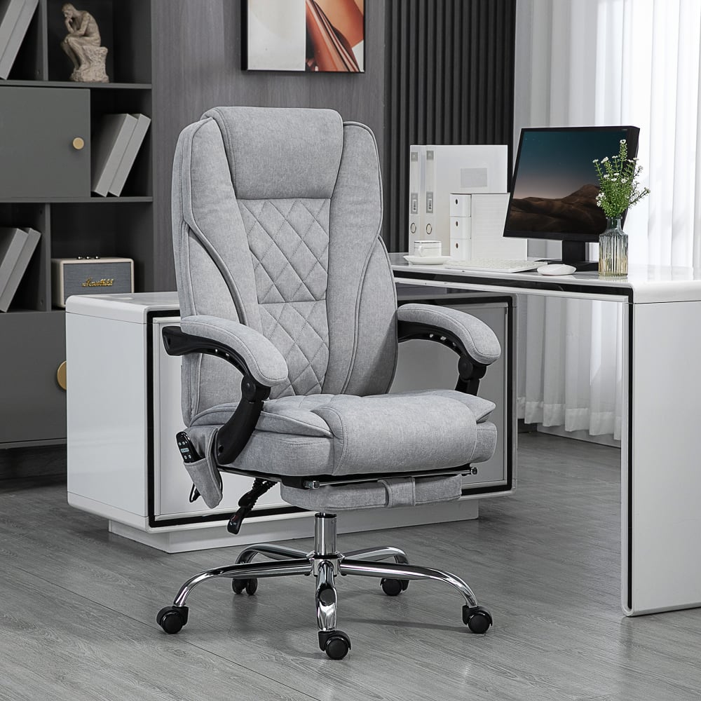 Massagesessel&Heizfunktion,höhenverstellbar,Grau - Maisons Du