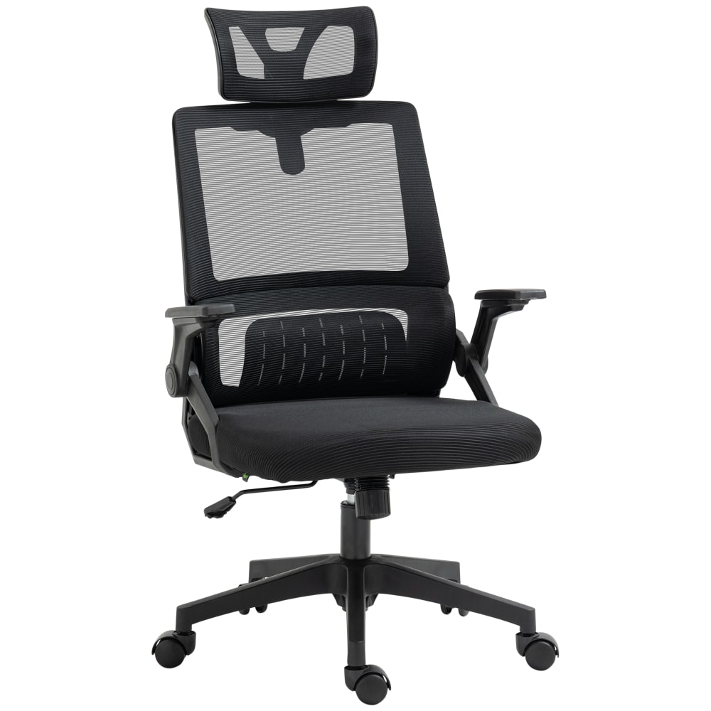 Fauteuil de bureau ergonomique appuie-tête maille respirante noir