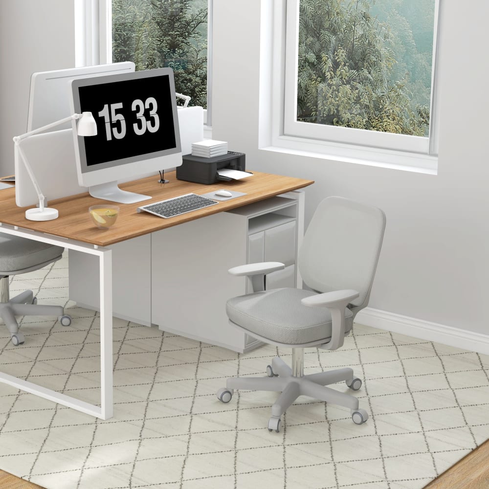 Höhenverstellbarer Bürostuhl, Meshstoff Grau - Maisons Du Monde