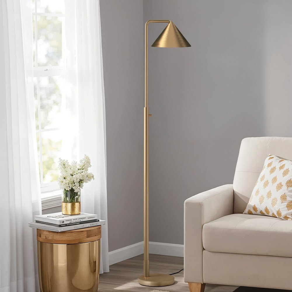 Lampadaire Acier Or brossé — vue 3