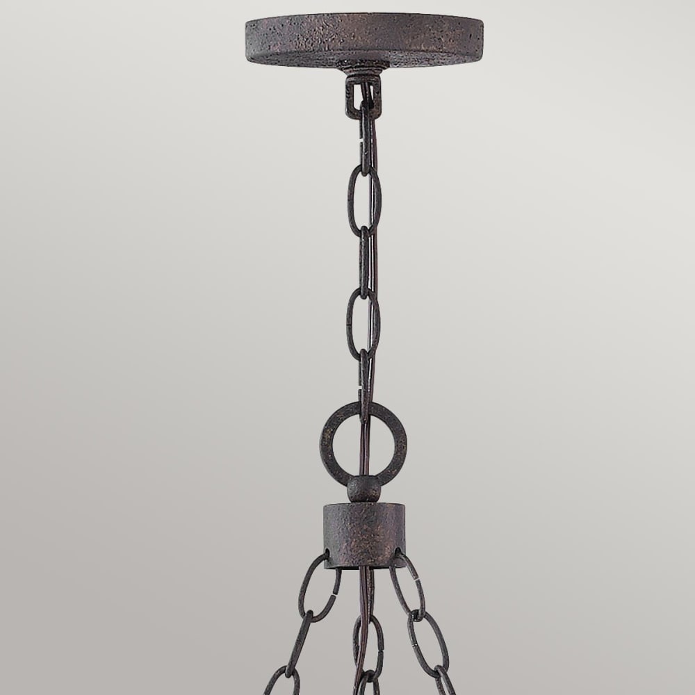 Lustre extérieur Acier, Verre Transparent Bullé Effet bois de séquoia — vue 4