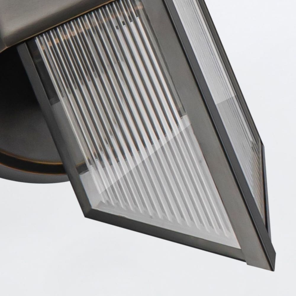 Applique Murale Acier, Verre strié transparent Bronze Urbain — vue 4