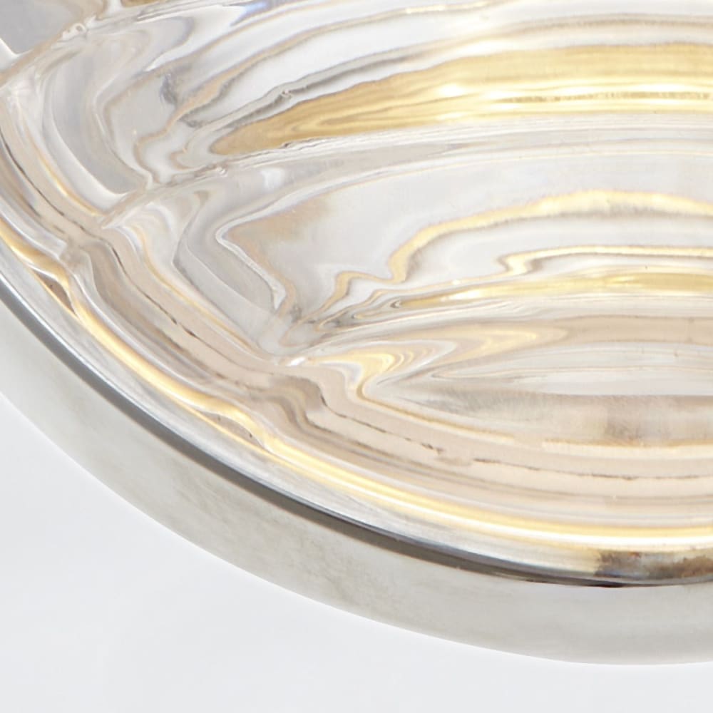 Applique Murale Acier, Verre strié transparent Nickel Poli — vue 3