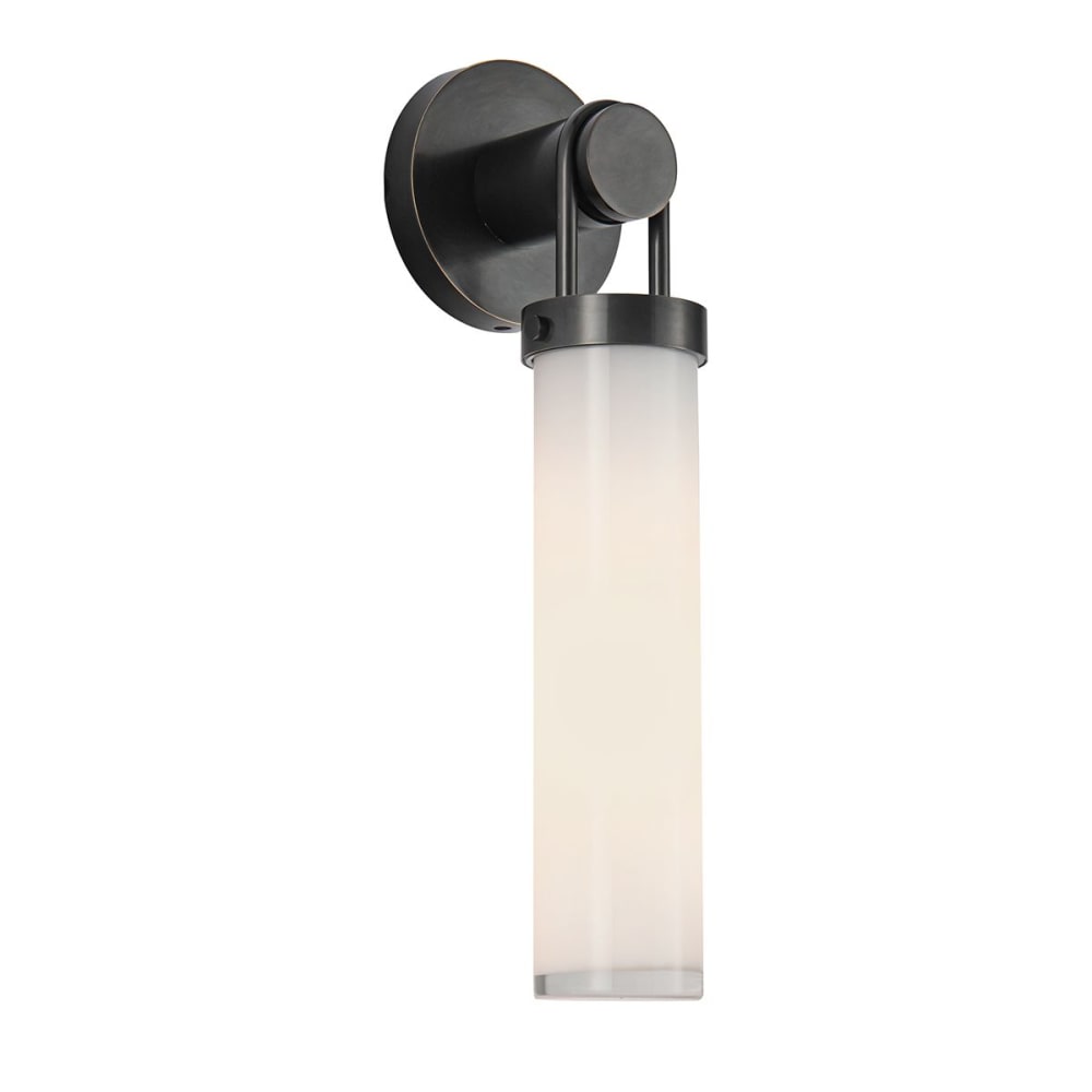 Applique Murale Acier, Glossy Verre Opale Bronze Urbain