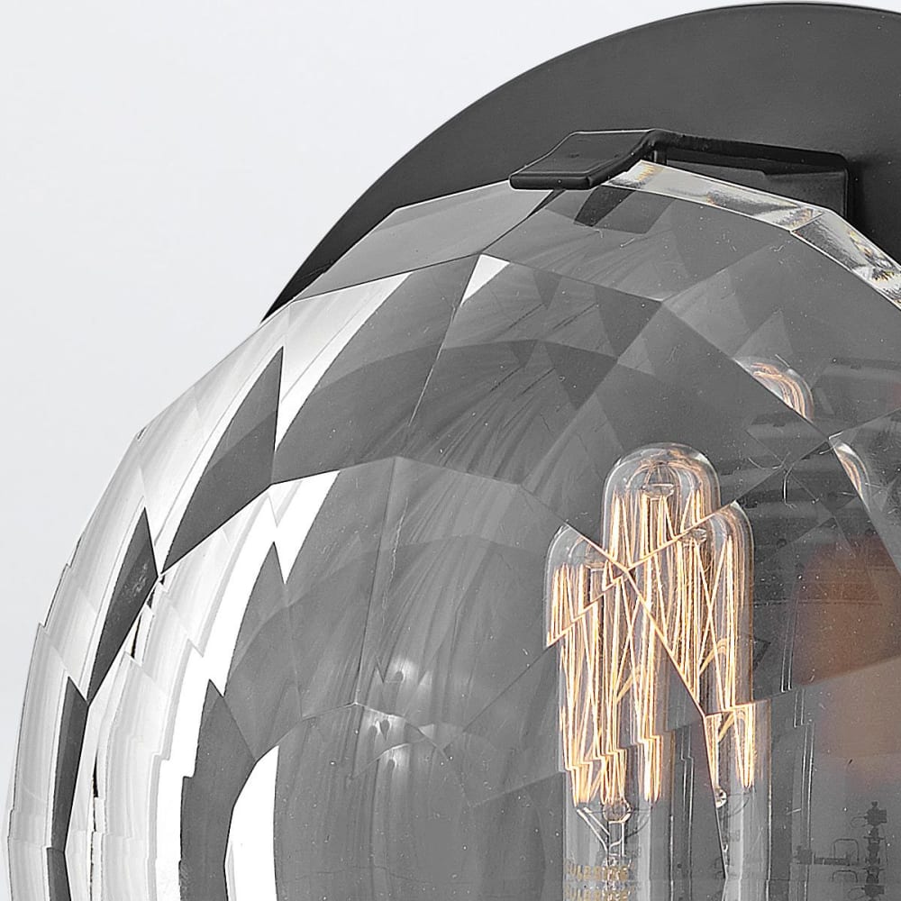 Applique Murale Acier, Optic Crystal Glass Noir — vue 4