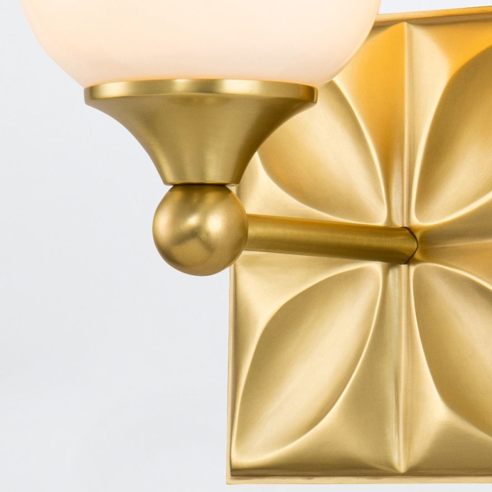 Applique Murale Brass, Acier, Verre Opale Laiton Vieilli — vue 4
