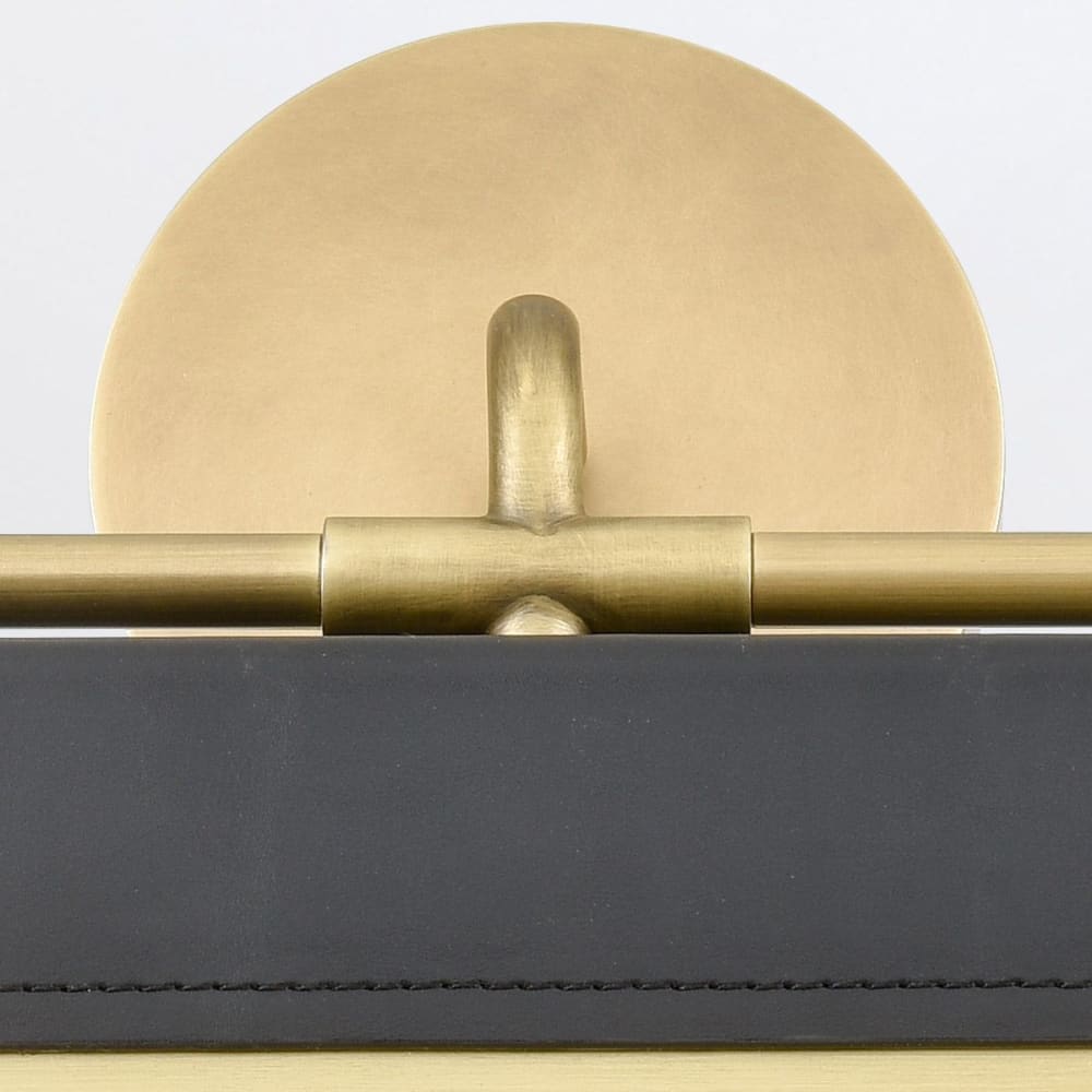 Applique Murale Acier, Vegan Leather, Laiton Vintage — vue 4