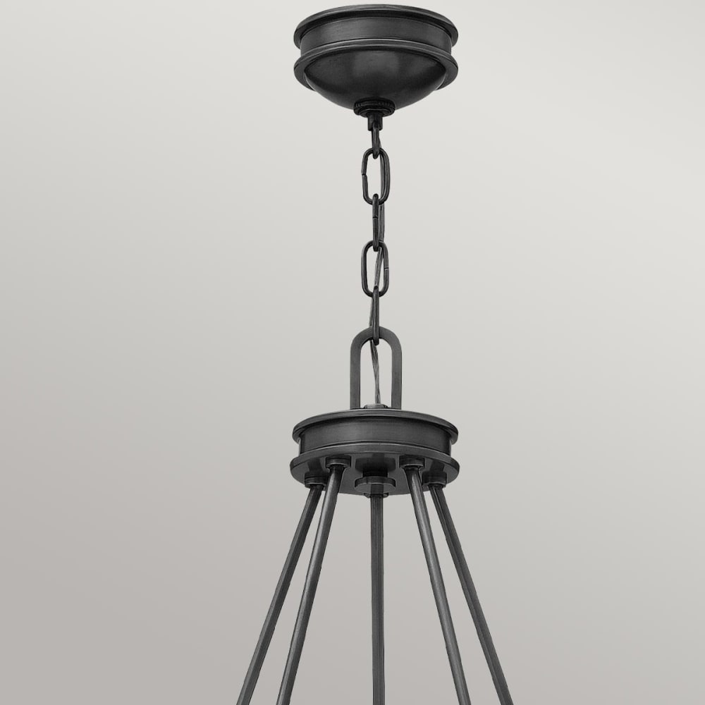 Lustre 5 Lumières Acier, Verre — vue 4