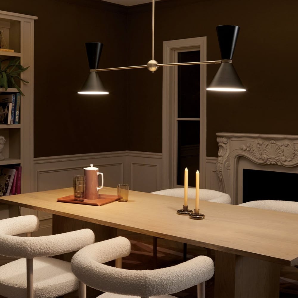 Lustre 4 Lumières acier — vue 4