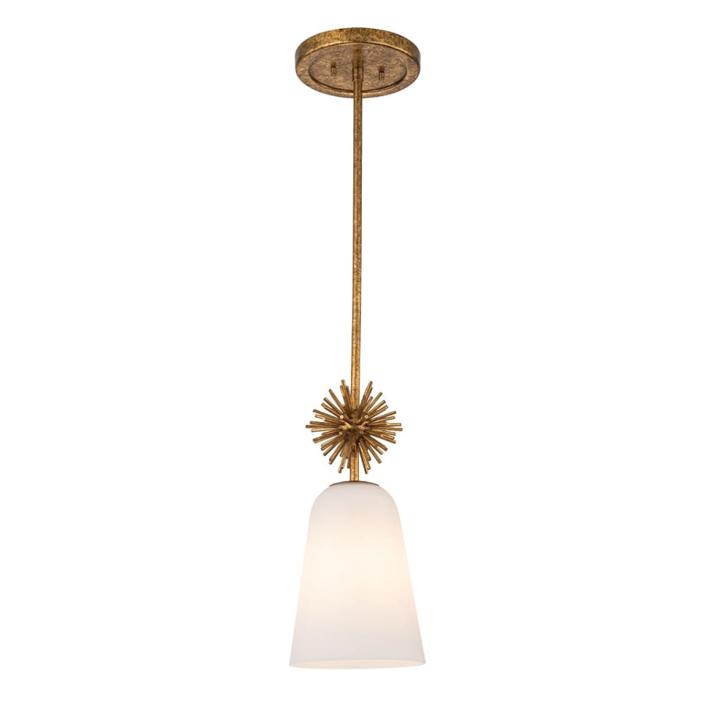 Mini Suspension 1 Lumière Acier, Globe en Verre Opalin — vue 3