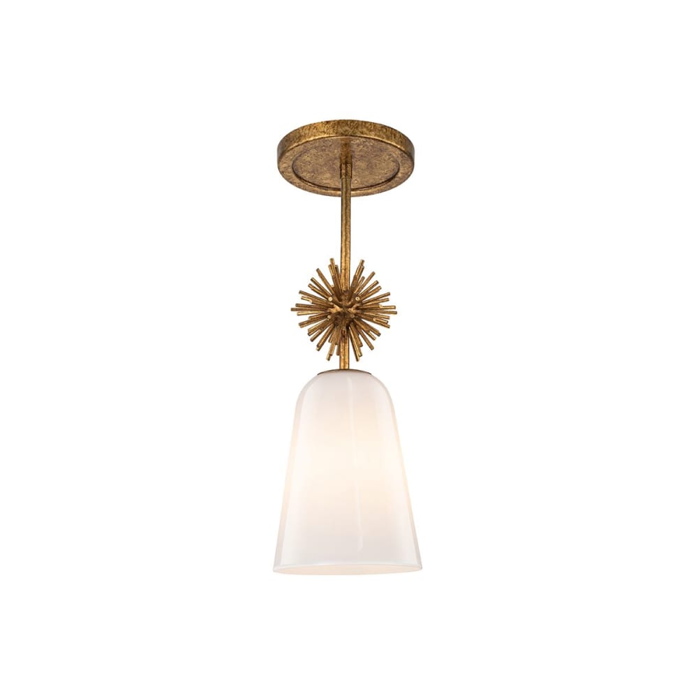Mini Suspension 1 Lumière Acier, Globe en Verre Opalin — vue 4