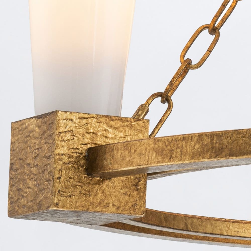 Lustre 3 Lumières Acier, Résine, Verre Opalin — vue 3