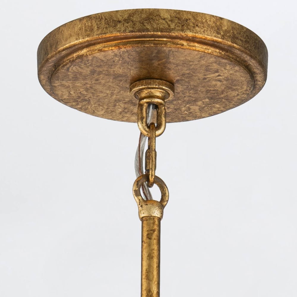 Lustre 3 Lumières Acier, Résine, Verre Opalin — vue 4