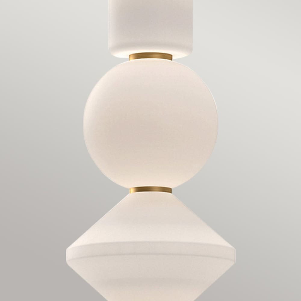Suspension LED Acier, aluminium, Verre Opal Mat — vue 4