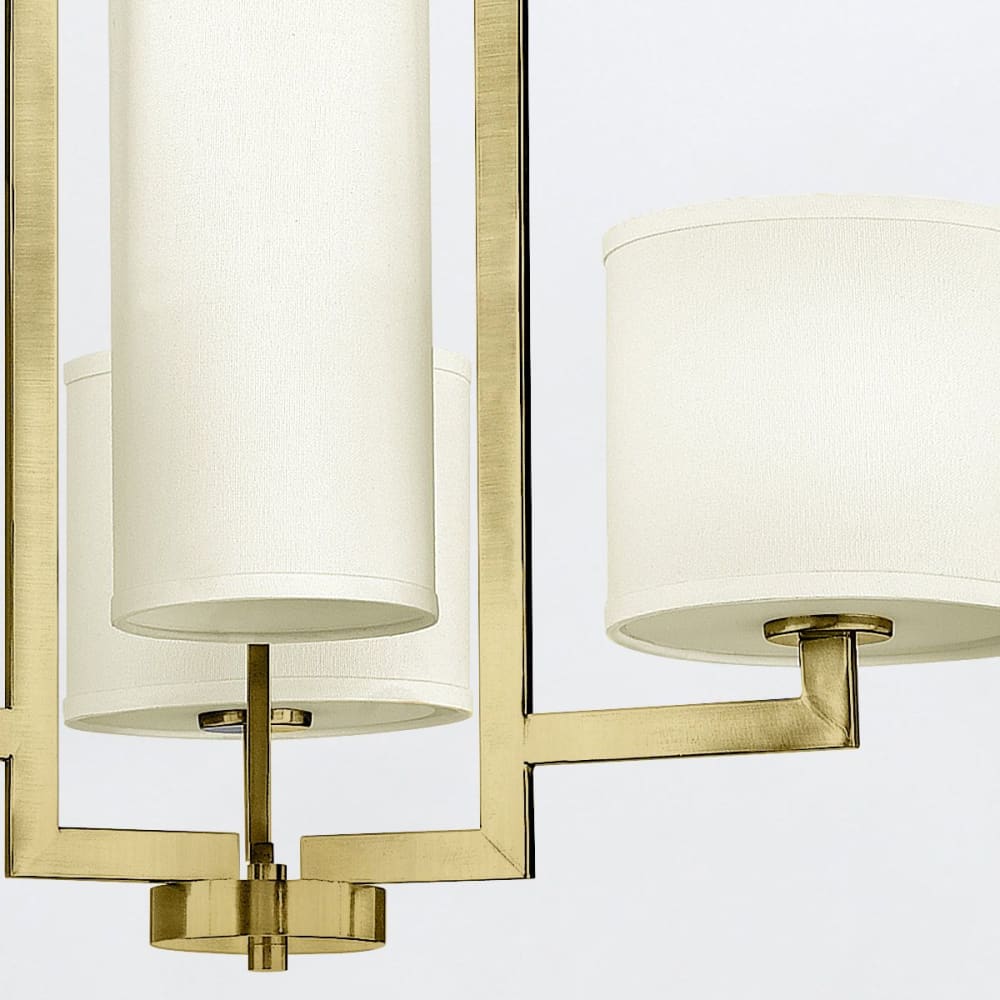 Lustre 4 Lumières Acier & Lin — vue 4