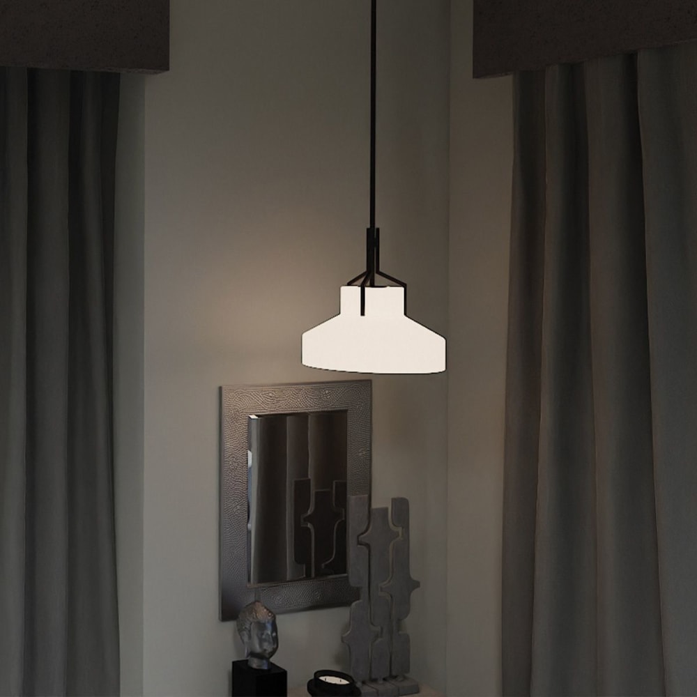 Suspension 2 Lumières Acier, Verre — vue 3