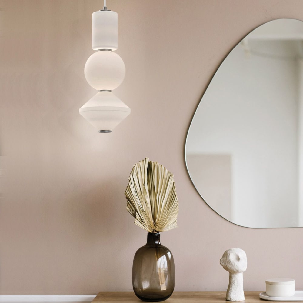 Suspension LED Acier, aluminium, Verre Opal Mat — vue 4
